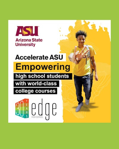 Edge High School ASU partnership graphic